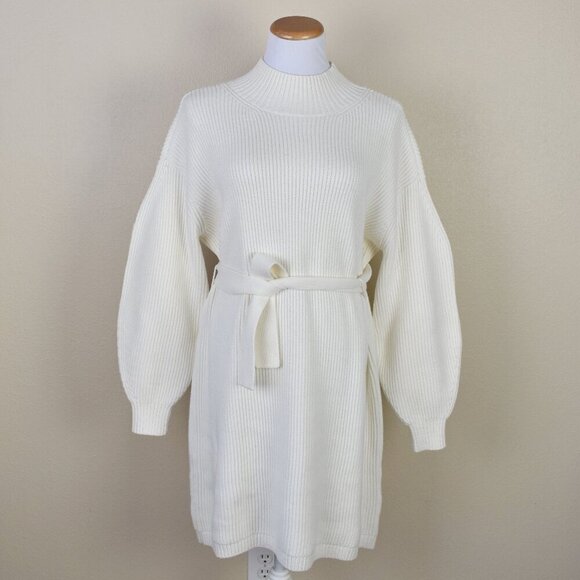 Maeve Dresses & Skirts - Maeve Long Sleeve Mock Neck Tie Waist Sweater Dress - S